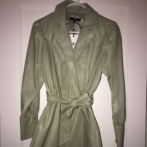 NWT 7 for all Mankind light green jumper romper. XS and S available!Faux leather